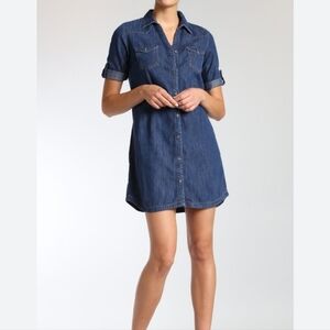 Mavi Blue Denim Shirt Dress